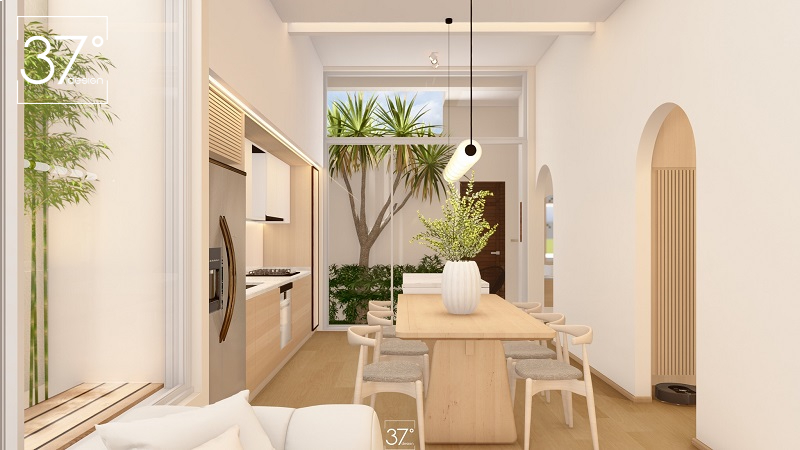 thiết kế căn hộ chung cư 50m2 2 phòng ngủ