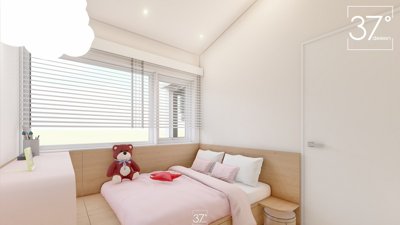 thiết kế căn hộ chung cư 50m2 2 phòng ngủ