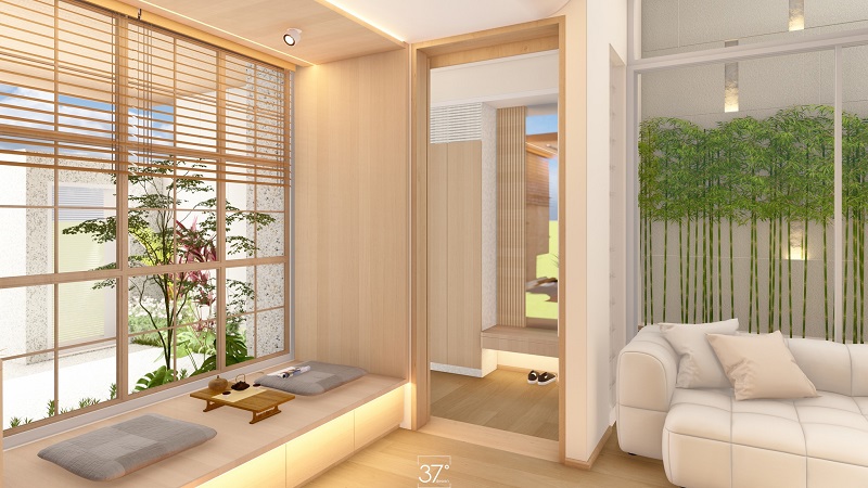 thiết kế căn hộ chung cư 50m2 2 phòng ngủ