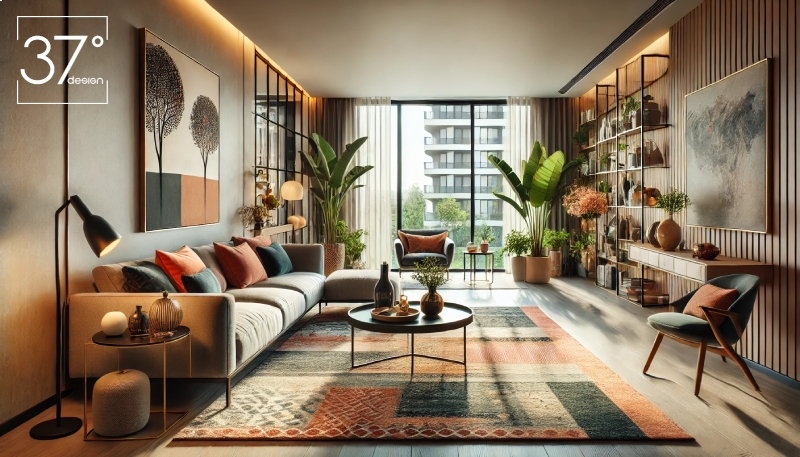 thiết kế căn hộ chung cư 50m2 2 phòng ngủ