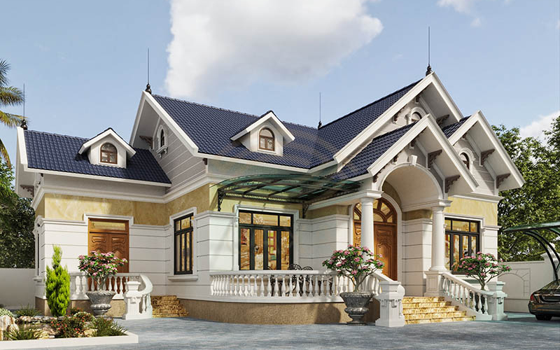 thiết kế biệt thự 2 tầng