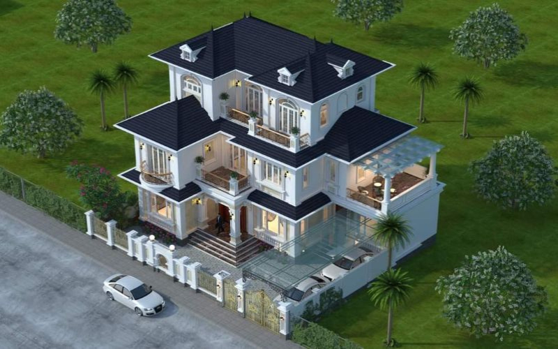 thiết kế biệt thự 500m2