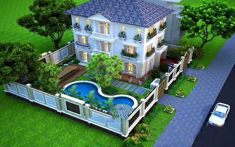 thiết kế biệt thự 500m2