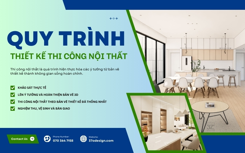 Quy trình thiết kế và thi công nội thất