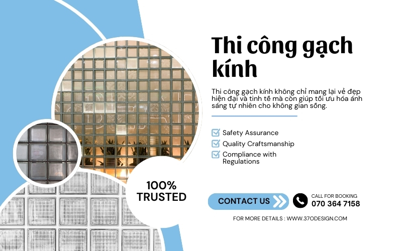 thi công gạch kính