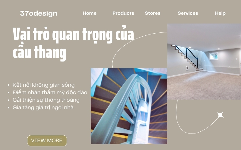 các mẫu cầu thang đẹp cho nhà 2 tầng