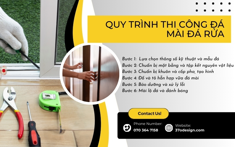 thi công đá mài đá rửa