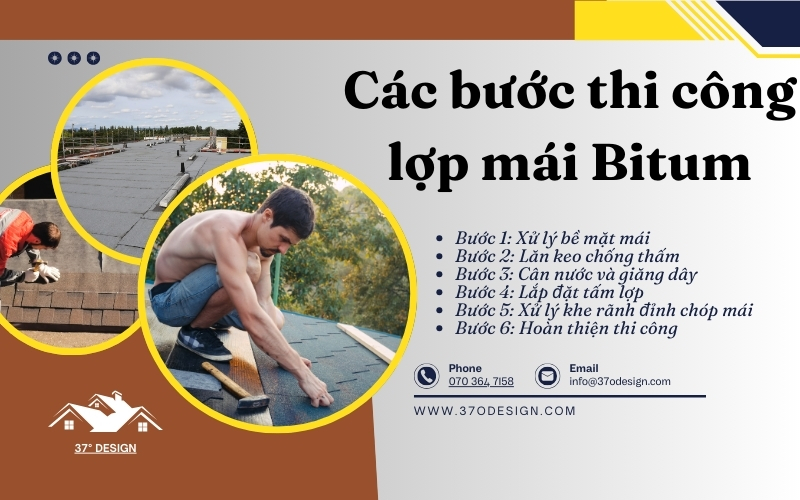 thi công lợp ngói Bitum thi công lợp ngói Bitum