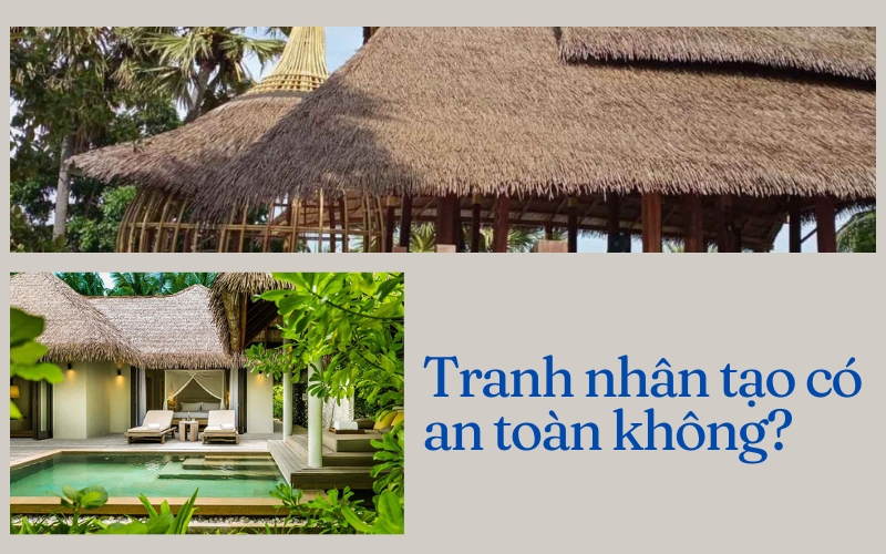 thi công mái lợp tranh nhân tạo