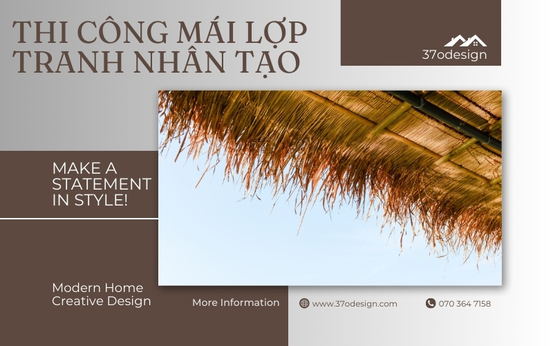 thi công mái lợp tranh nhân tạo thi công mái lợp tranh nhân tạo