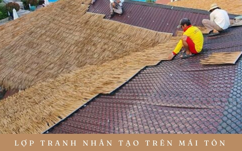 thi công mái lợp tranh nhân tạo thi công mái lợp tranh nhân tạo