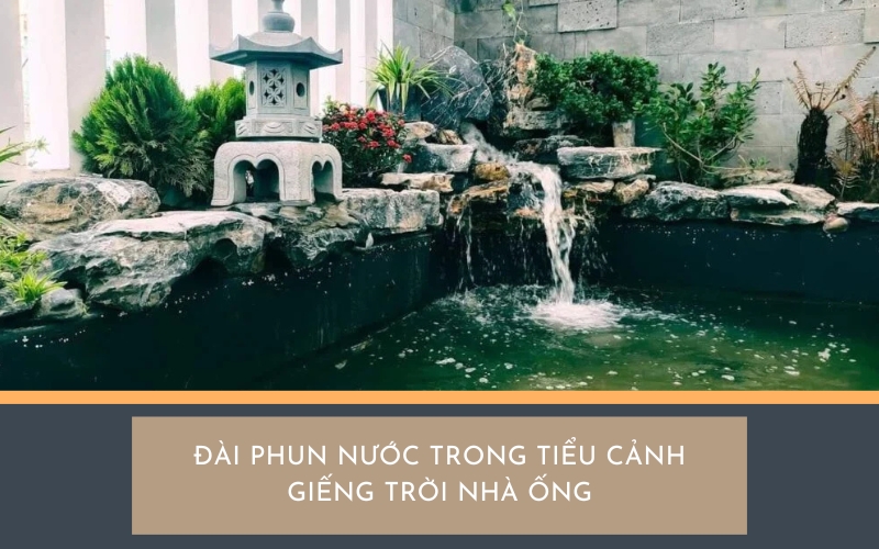 tiểu cảnh giếng trời nhà ống